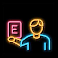 Man Show Letter neon glow icon illustration vector