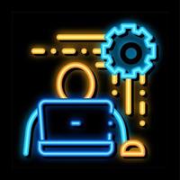 Programmer Work neon glow icon illustration vector