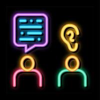 Speak And Listen neon glow icon illustration vector