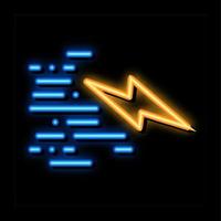 Lightning Speed neon glow icon illustration vector