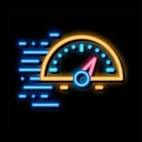 Speedometer neon glow icon illustration vector