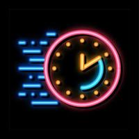 Time Expiration neon glow icon illustration vector