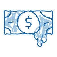 Exposing Fake Money doodle icon hand drawn illustration vector