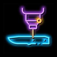 Knife Production neon glow icon illustration vector