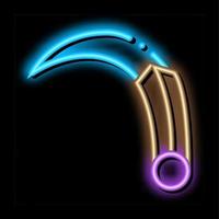 Curved Knife neon glow icon illustration vector