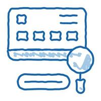 Credit Card Study doodle icon hand drawn illustration vector