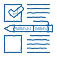 Voting Selection doodle icon hand drawn illustration vector