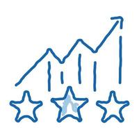 Bonus Star Statistics doodle icon hand drawn illustration vector