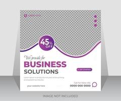 Corporate business social media or web ads banner design template vector