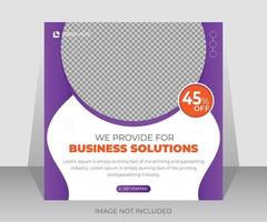 Corporate business social media or web ads banner design template vector