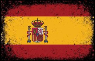 old dirty grunge vintage spain national flag illustration vector