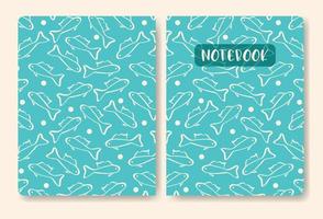 Abstract art of beige leaves template for notebook cover. Turquoise colored creative trendy vector illustrations. Flat modern abstract design, geometric mock-up