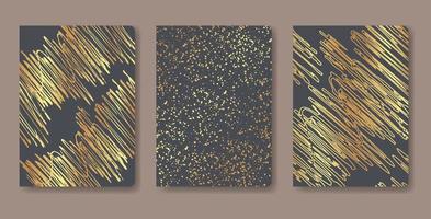 conjunto vectorial de cubiertas florales para planificadores y cuadernos. diseño de portada con adorno dorado. vector fondos decorativos tradicionales