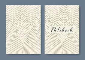 Cover design with linear elements. Hand drawn creative elements. Neutral artistic background. Can be used for invitation, card, cover book, catalog. Size A4 vector
