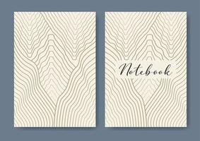 Cover design with linear elements. Hand drawn creative elements. Neutral artistic background. Can be used for invitation, card, cover book, catalog. Size A4 vector