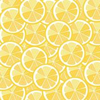 Fresh lemons background.Seamless lemon fruit pattern illustration, yellow background.Decorative illustration, good for printing. Spring, Summer Concept Background. vector