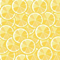 Fondo de limones frescos. Ilustración de patrón de fruta de limón sin costuras, fondo amarillo. Ilustración decorativa, buena para imprimir. primavera, fondo de concepto de verano. vector