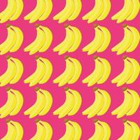 Pink pattern with yellow bananas. Cute vector banana background. Perfect for wallpapers, web page backgrounds, surface textures, textile. Vector illustartion.