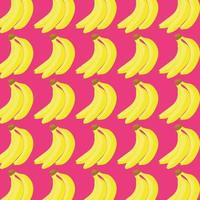 Pink pattern with yellow bananas. Cute vector banana background. Perfect for wallpapers, web page backgrounds, surface textures, textile. Vector illustartion.