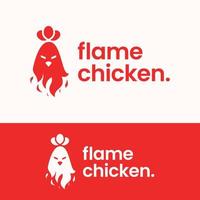 plantilla de logotipo de pollo simple minimalista vector