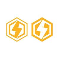 plantilla de diseño de ilustración de conjunto de iconos de vector de logotipo eléctrico flash. bolt energy icon.electric logo flash vector bolt