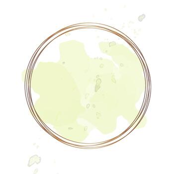 the frame template with watercolor effect in rustic style vector