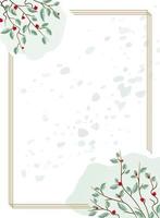 the invitation with watercolor flowers in rustic style vector