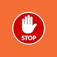 stop sign for icon or logo in vector