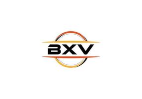 logotipo de forma de mandala de realeza de letra bxv. logotipo de arte de pincel bxv. logotipo bxv para una empresa, negocio y uso comercial. vector