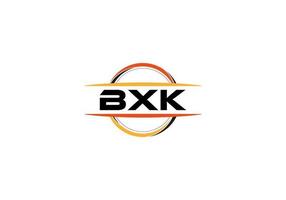 logotipo de forma de mandala de realeza de letra bxk. logotipo de arte de pincel bxk. logotipo de bxk para una empresa, negocio y uso comercial. vector