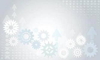 Vector background with gears and arrows