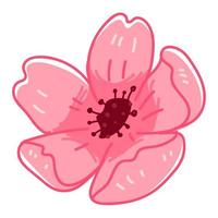 flor de sakura, vector de flora rosa floreciente