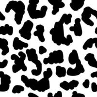 Leopard print with spots and dots seamless pattern vector