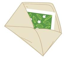 Envelope with greeting card or invitation vector