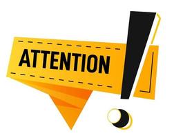 Attention sign with exclamation mark banner vector