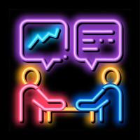 Human Discussing neon glow icon illustration vector