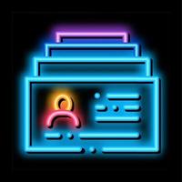 Customer Database neon glow icon illustration vector