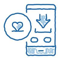 amor chat descargar doodle icono dibujado a mano ilustración vector