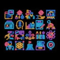 Strategy Manager Job neon glow icon illustration vector