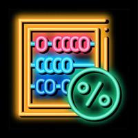 Abacus Count Tool neon glow icon illustration vector