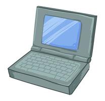 Laptop gadget with small monitor and keyboard vector