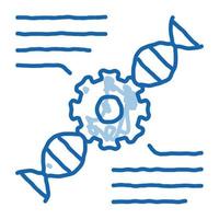 Blood Dna Biohacking doodle icon hand drawn illustration vector