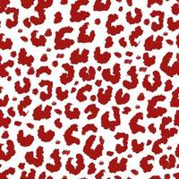 Abstract red leopard seamless pattern with spots vector