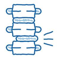 problema dolor columna vertebral disco circular vector