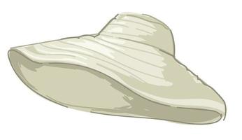 sombrero fedora de verano, elegante accesorio náutico vector