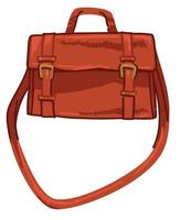 Fashionable bag design with straps and clasps vector