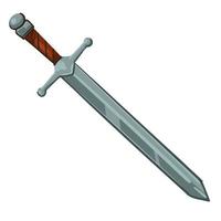 Sword of ancient times, medieval weapon vector