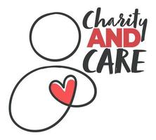 Charity and care volunteer and love compassion vector