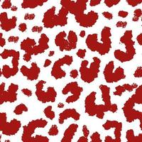 Repeatable red leopard print pattern or print vector