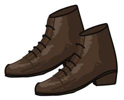 Leather boots with laces for men, fashion trend vector